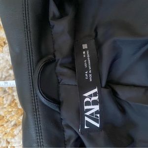 Cropped leather jacket from Zara